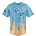 Custom Name - Knoxville Smokies x Summer Ice-Cream 2026 Baseball Jersey - All Size