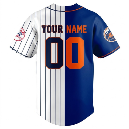 Custom Name - Yankees x Mets 2026 Subway Personalized Baseball Jersey - All Size